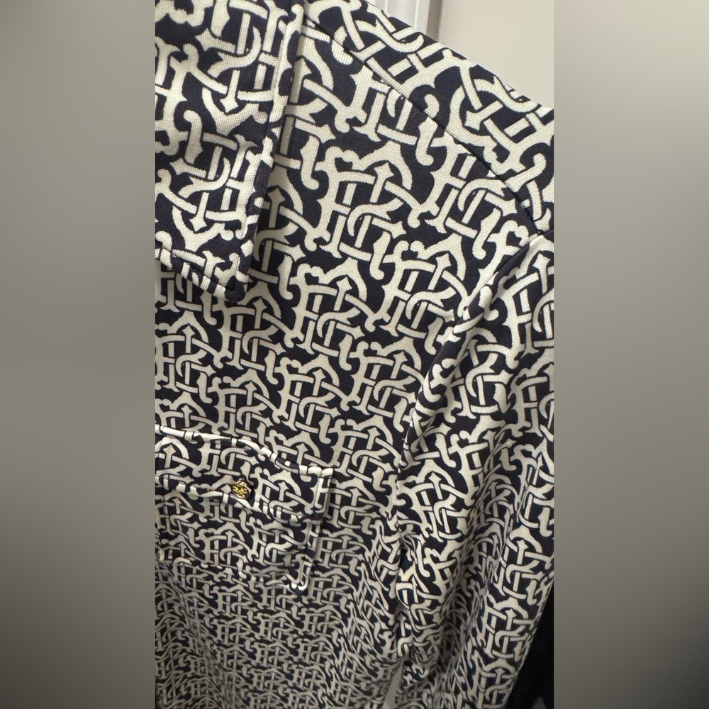 Tory Burch Monochrome Patterned Button Down Shirt - image 6